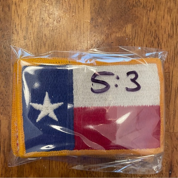 5 VTG Texas Flag Sew On Patches Appliqués 3.25”x2.25” Red White Blue 5:3 Gift - Picture 10 of 10